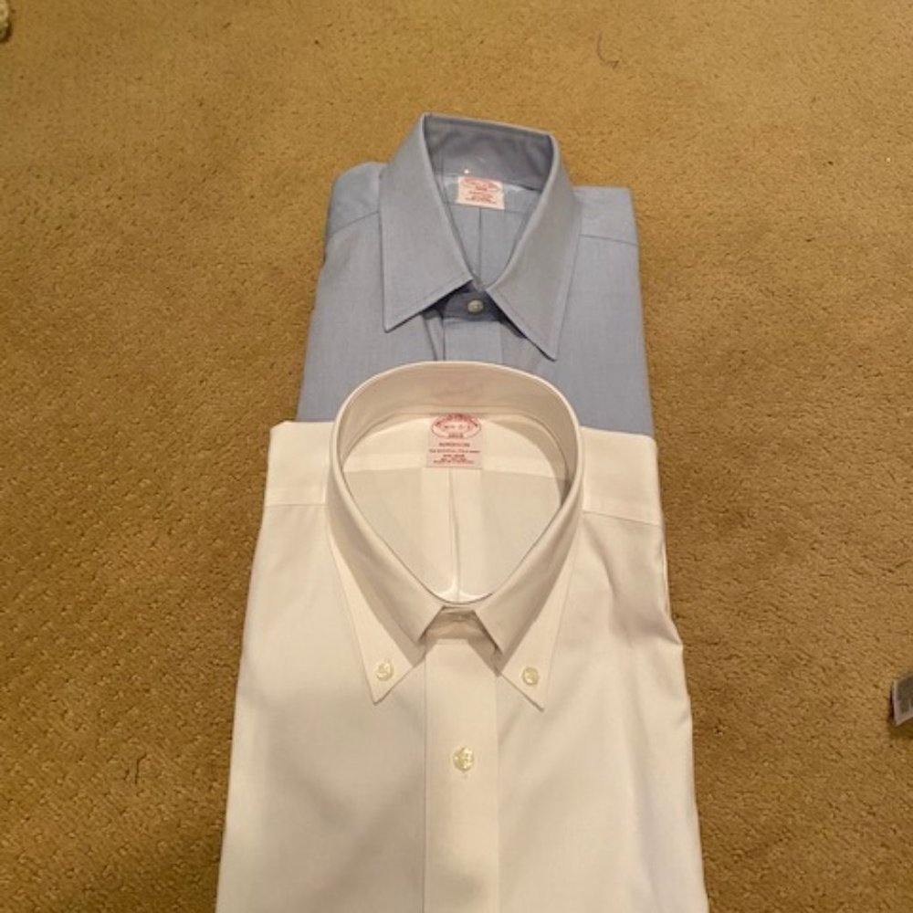 Two Mens Brooks Brothers Dress Shirts 16 .5-  2/3